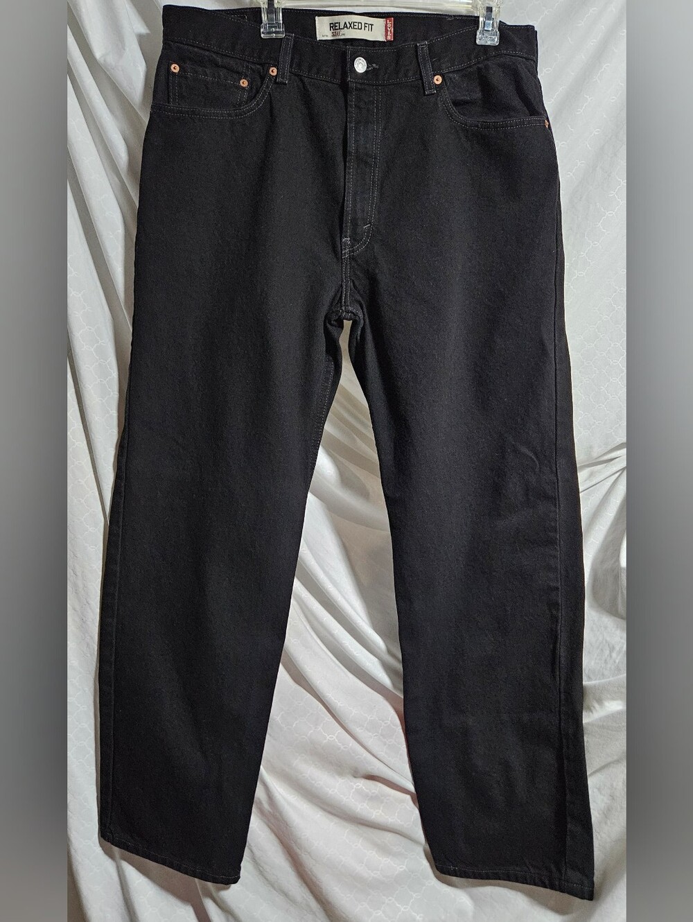 Mens Levi 550 black denim jeans Shrunk To 36"w × 30" L (MB4L)